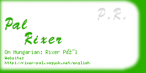 pal rixer business card